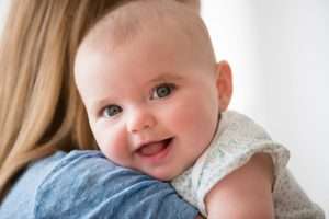 baby and childminder